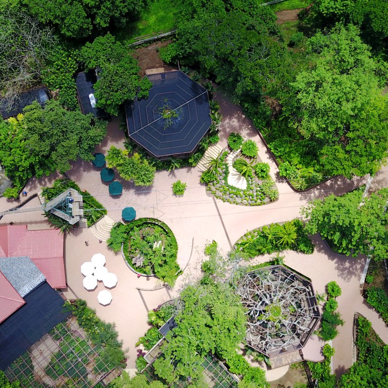 aerial shot animal eco park costa rica