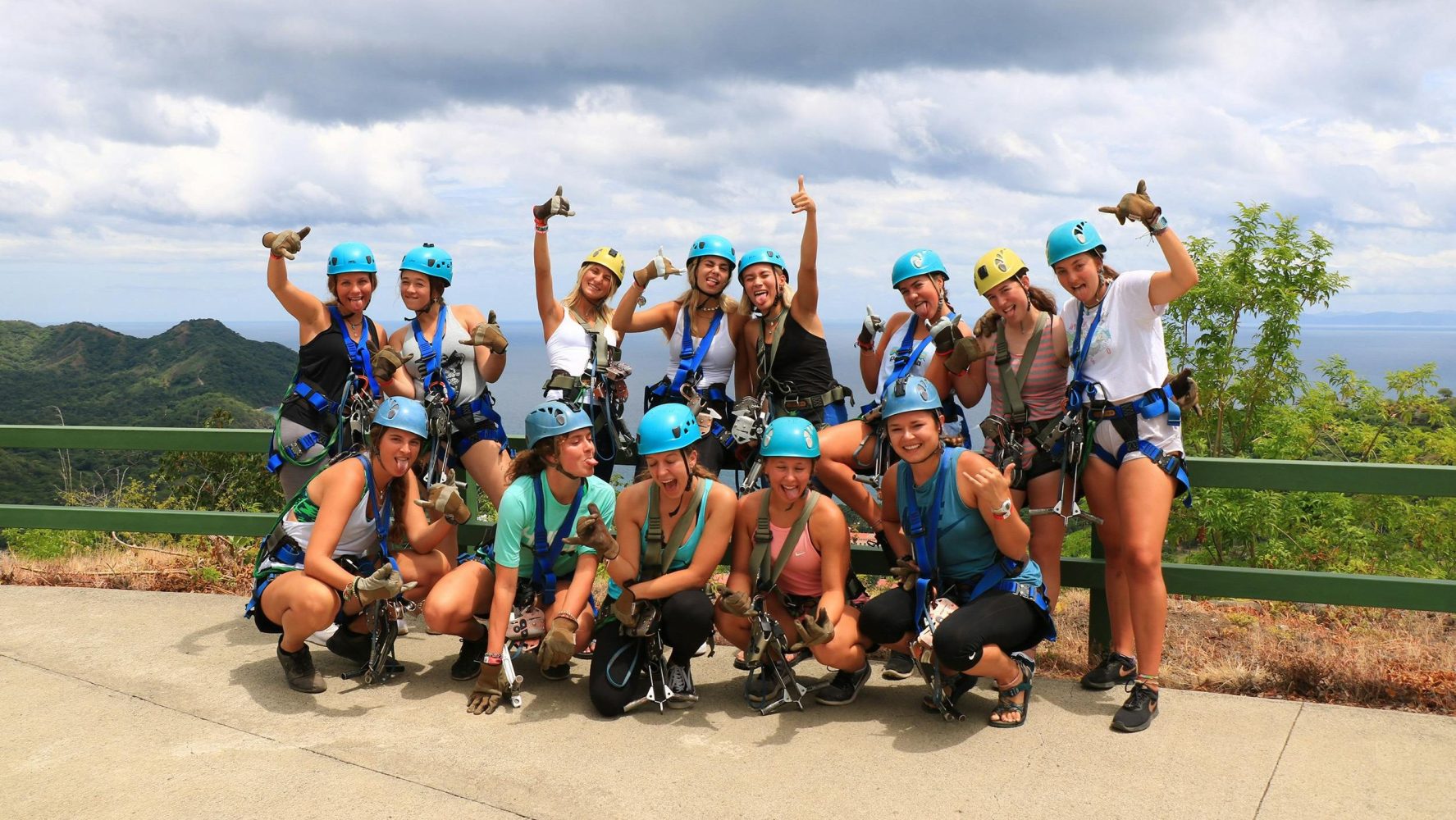 a group of people posing for a picture