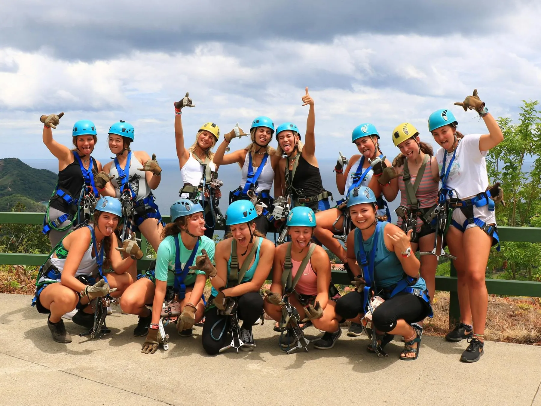 a group of people posing for a picture