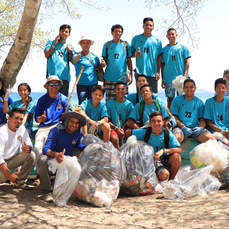 a group of people posing for a picture