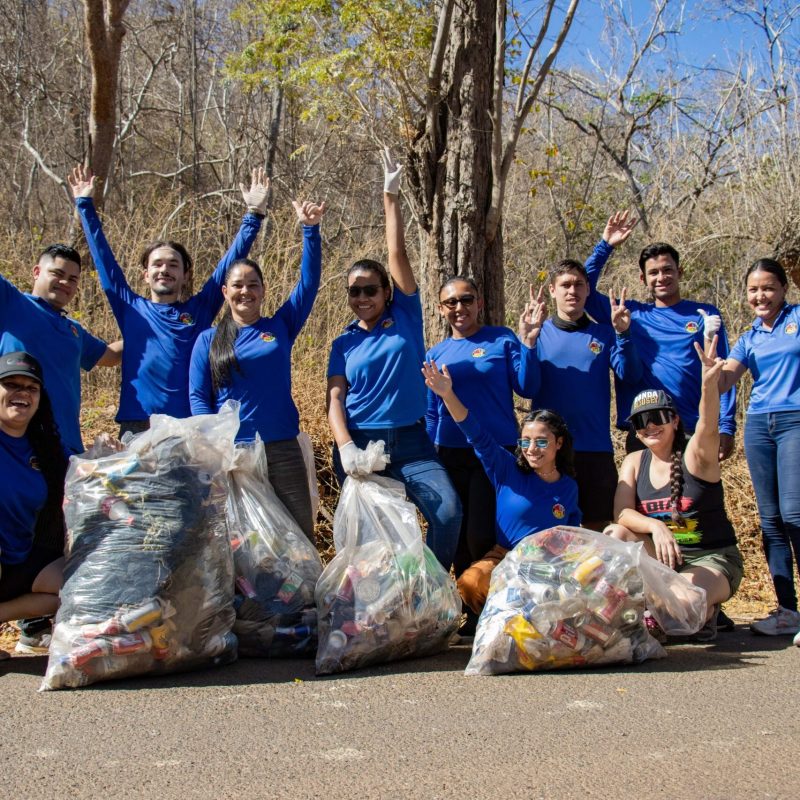 a group of people in a park