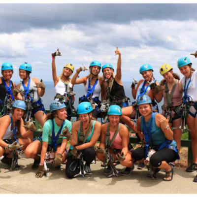 a group of people posing for the camera